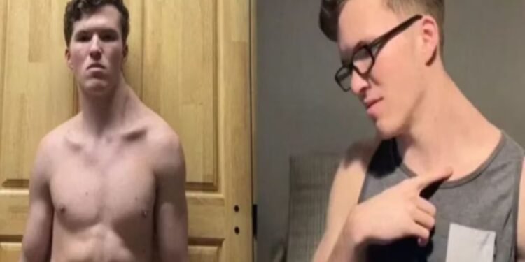 Un joven entrena solo un lado del cuerpo y genera debate en redes sociales