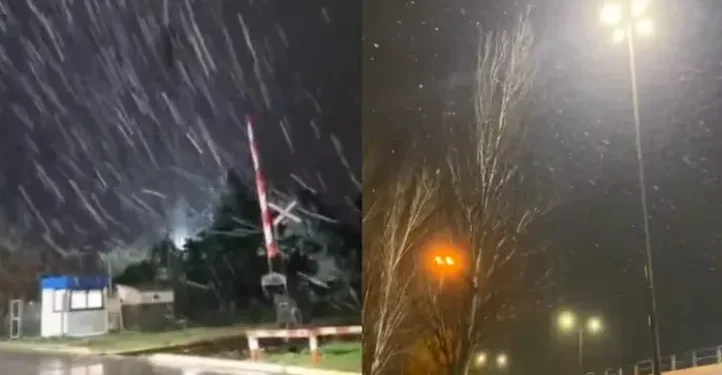 Nevadas sorprendieron a vecinos del Conurbano en jornada de frío extremo