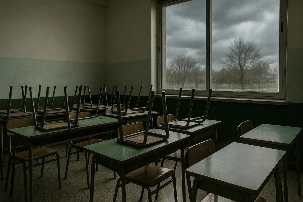 Nevada inusual genera alto ausentismo escolar en la costa bonaerense