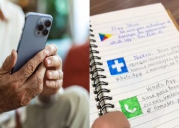 Un abuelo de 93 años aprende a usar su celular con la ayuda de su nieta