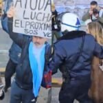 Tensión en la marcha de jubilados obliga a escoltar a Lilia Lemoine
