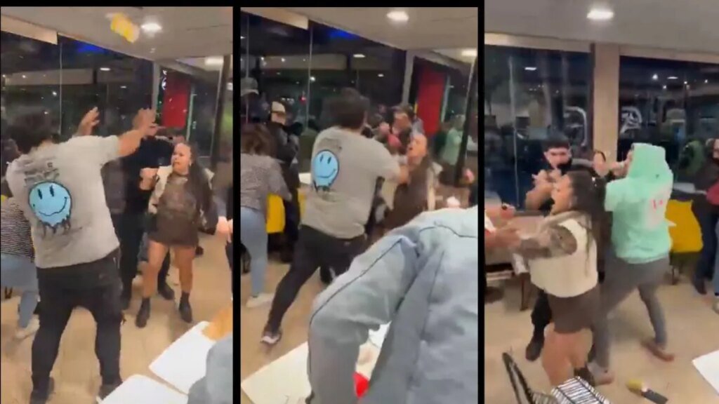 Pelea masiva en McDonald's de Mendoza estalla por disputa trivial entre mujeres