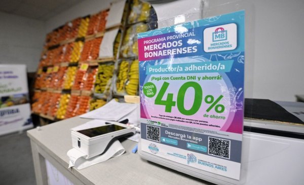 Cuenta DNI ofrece 40% de descuento en el nuevo Mercado Bonaerense Fijo