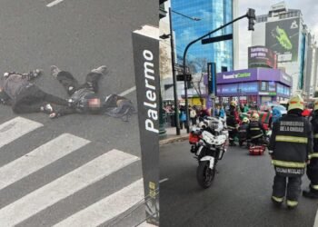 Pareja sufre graves lesiones tras lanzarse del Puente Pacífico en Palermo