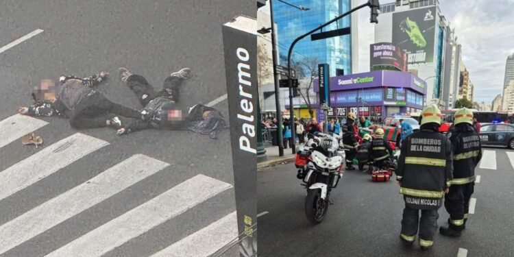 Pareja sufre graves lesiones tras lanzarse del Puente Pacífico en Palermo
