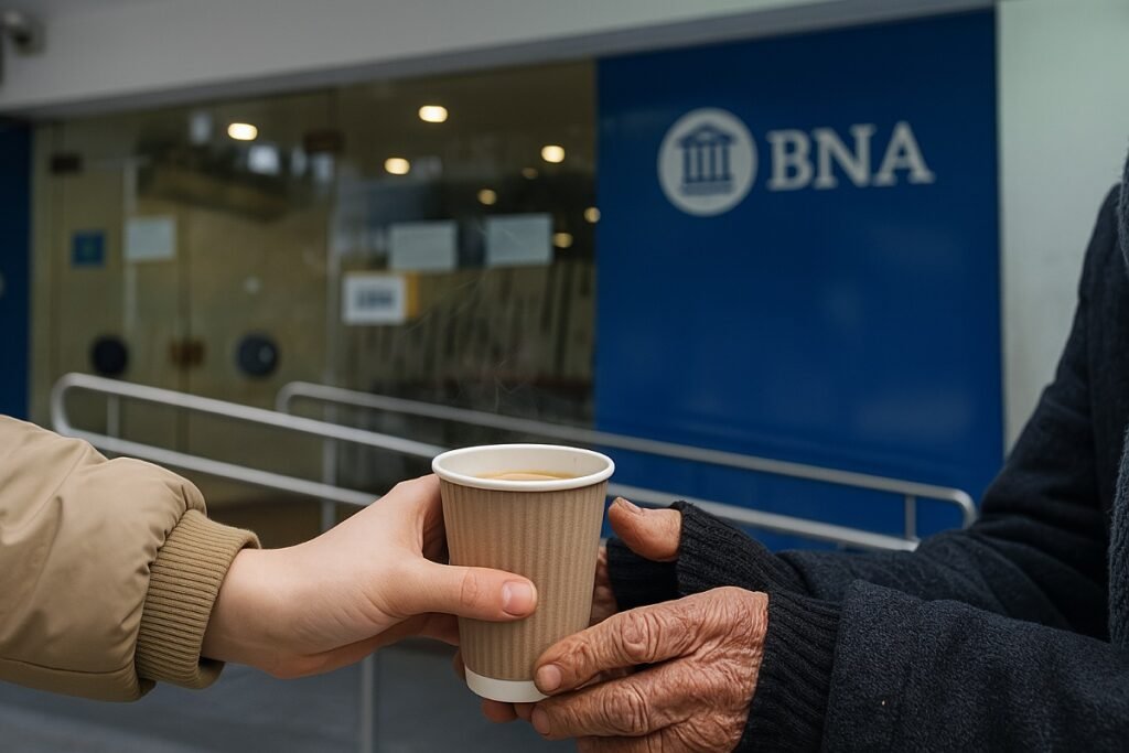 Jóvenes de Ituzaingó brindan café caliente a quienes enfrentan la ola polar