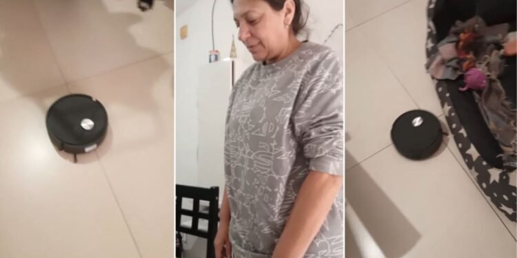 Usuaria de TikTok desata risas al compartir su decepcionante aspiradora robot
