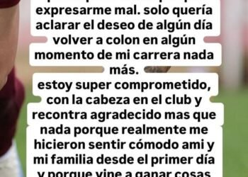 Facundo Farías genera polémica al confesar su deseo de volver a Colón