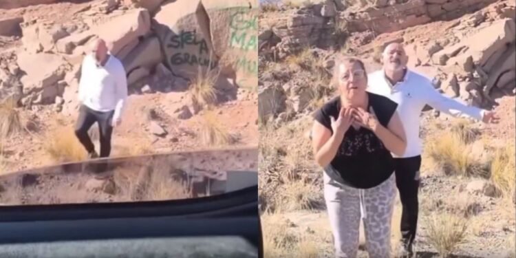 Identifican a turistas que vandalizaron piedras en el dique Potrerillos