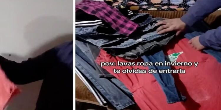 Ola polar congela ropa al aire libre y se vuelve viral en redes sociales