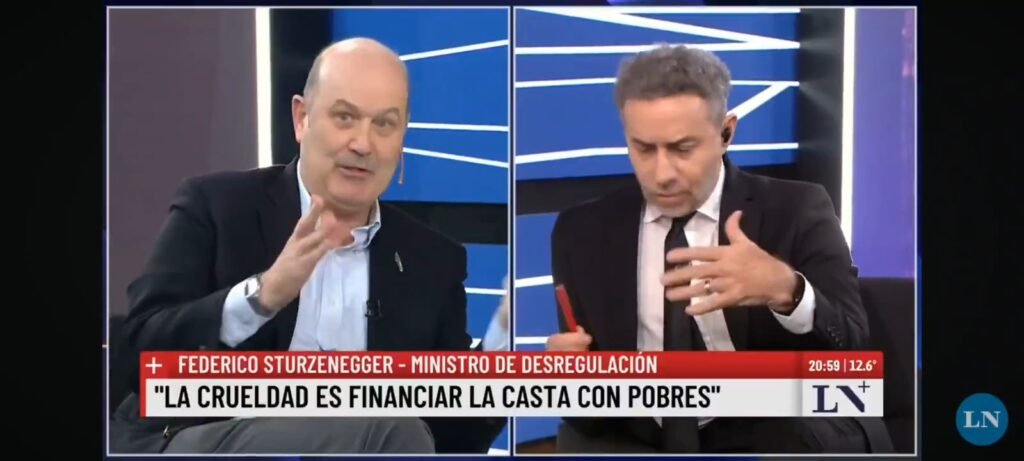 Sturzenegger y Majul intercambian críticas en un tenso debate dominical