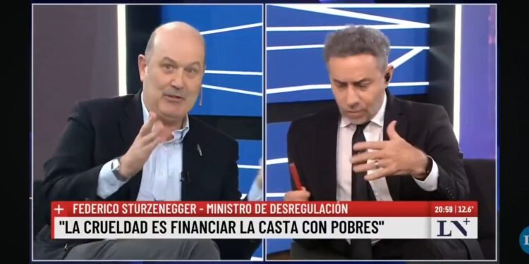 Sturzenegger y Majul intercambian críticas en un tenso debate dominical