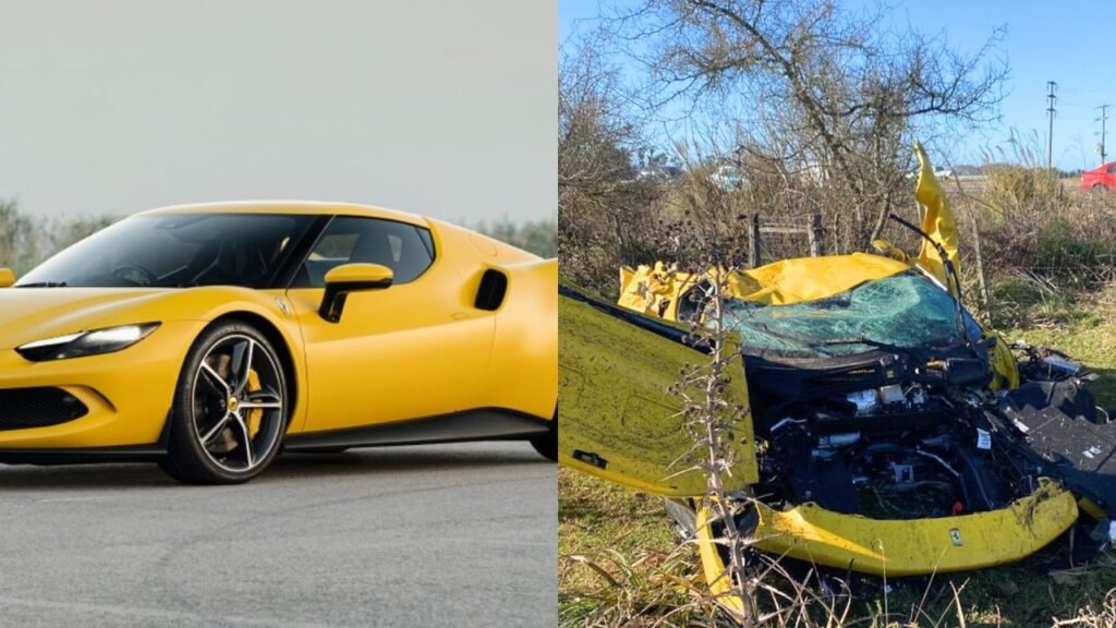 Ferrari de un millón de dólares se despista y queda destruida en San Vicente