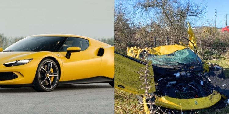 Ferrari de un millón de dólares se despista y queda destruida en San Vicente