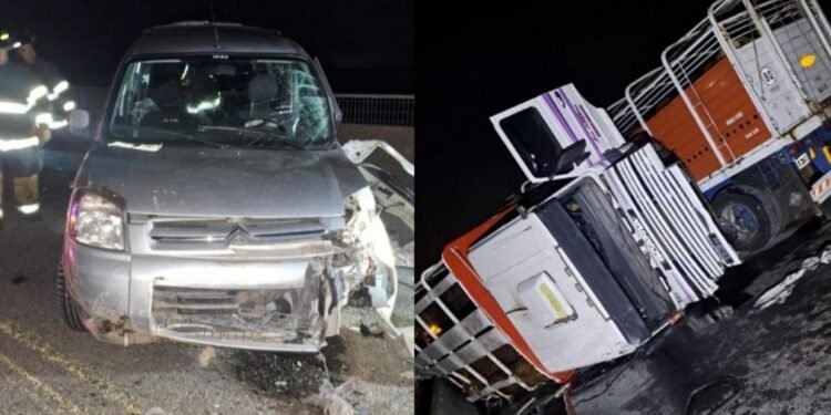 Fuerte choque en puente Rosario-Victoria deja heridos y caos en ruta