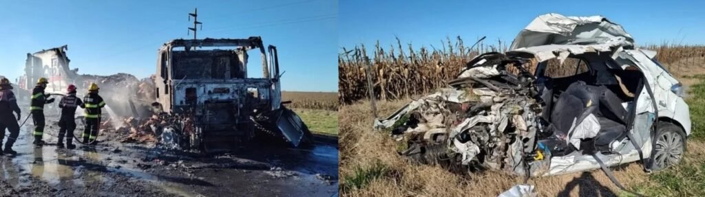 Trágico choque en la Ruta 5 deja tres muertos y una mujer grave en Pehuajó