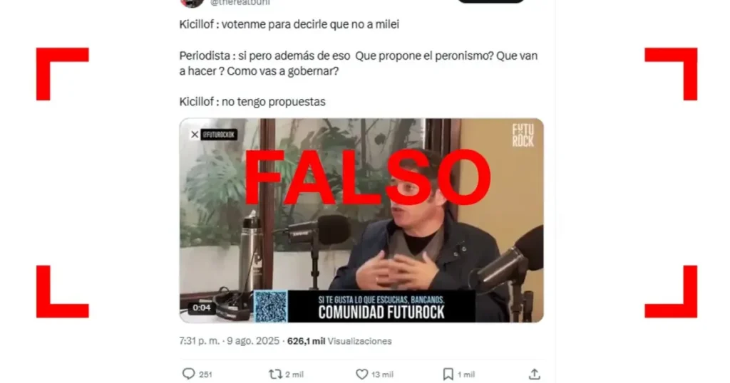 Kicillof desmiente manipulación en video sobre propuestas del peronismo