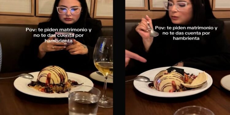 Una propuesta de casamiento se viraliza por la distracción de la novia