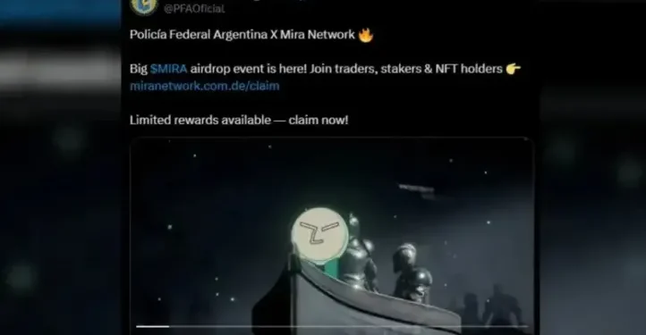 Hackean cuenta de la Policía Federal y promueven criptomoneda en ataque internacional