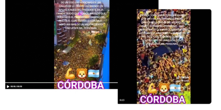 Milei enfrenta desmentido tras viralización de video engañoso en Córdoba