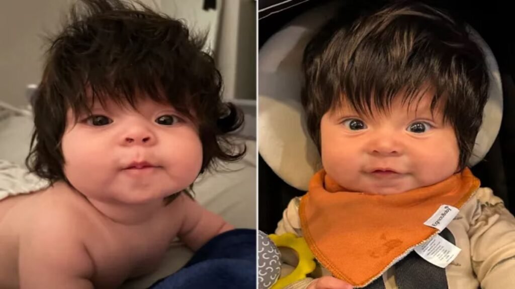 Noah, el bebé con el cabello negro que se volvió viral en redes sociales