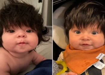 Noah, el bebé con el cabello negro que se volvió viral en redes sociales