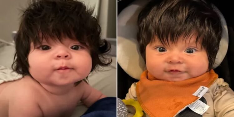 Noah, el bebé con el cabello negro que se volvió viral en redes sociales