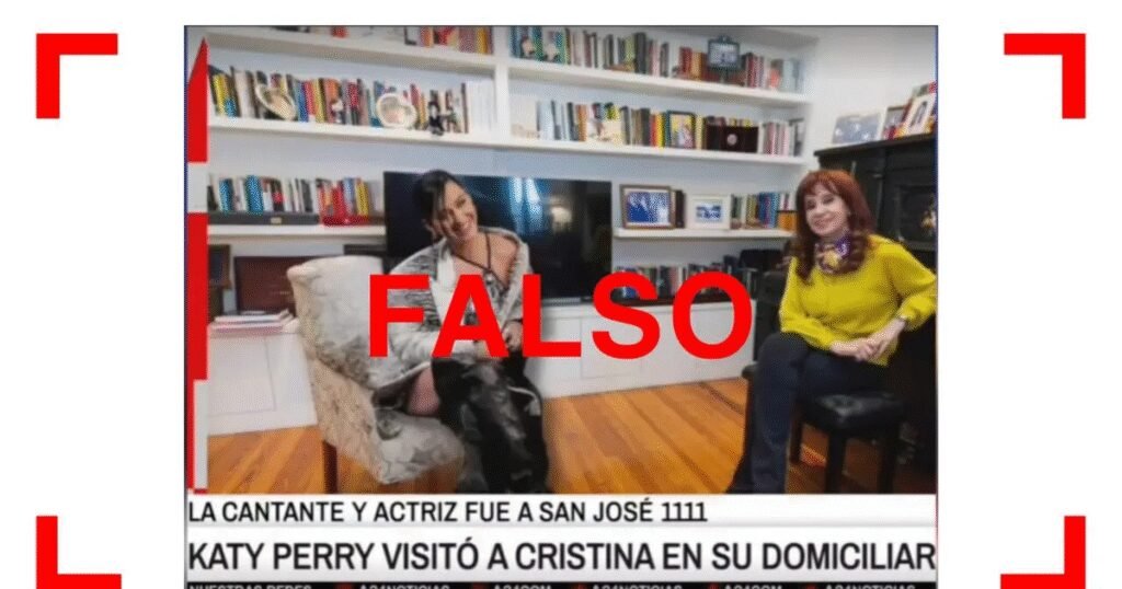 Katy Perry no visitó a Cristina: la foto viral es un montaje