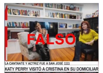 Katy Perry no visitó a Cristina: la foto viral es un montaje