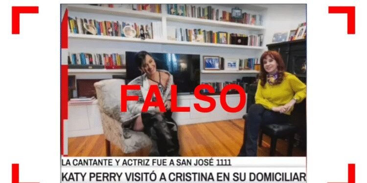 Katy Perry no visitó a Cristina: la foto viral es un montaje