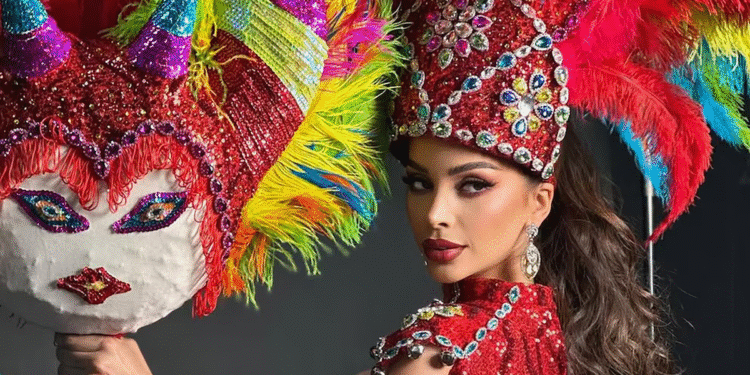 Elena Mateo deslumbró en Miss Grand Internacional con traje del carnaval jujeño