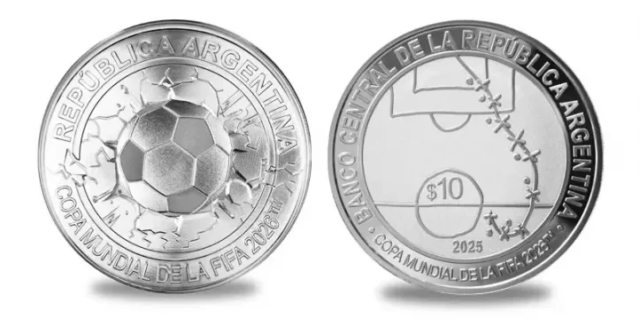 El Banco Central presenta moneda conmemorativa del "gol del siglo" por el Mundial 2026