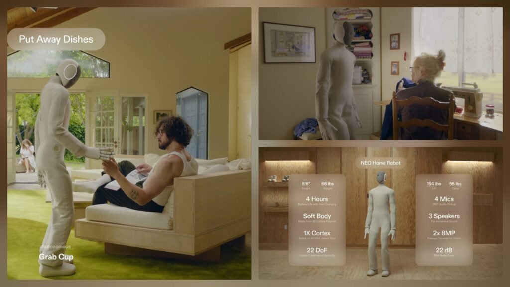 Lanza 1X Technologies su robot NEO, un asistente inteligente para el hogar