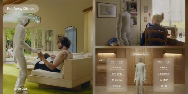 Lanza 1X Technologies su robot NEO, un asistente inteligente para el hogar