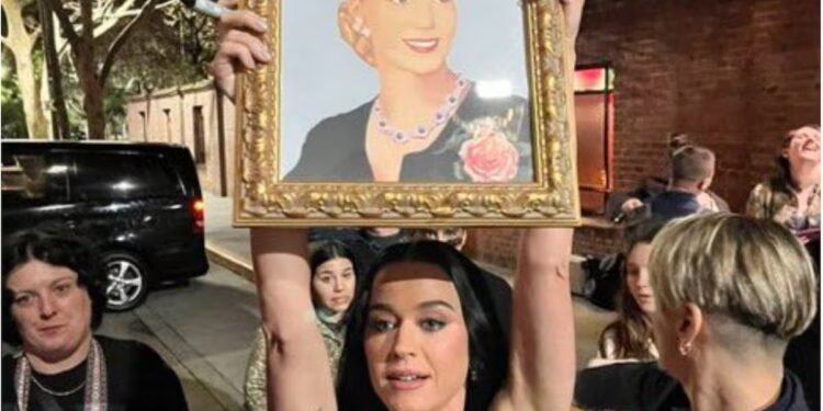 Katy Perry protege un cuadro de Evita en un divertido video viral