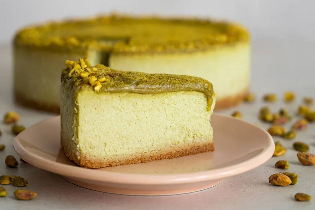 El cheesecake de pistacho sin horno conquista el paladar gourmet en redes