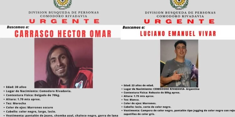 Desaparecen dos jóvenes en Chubut mientras buscan a jubilados extraviados