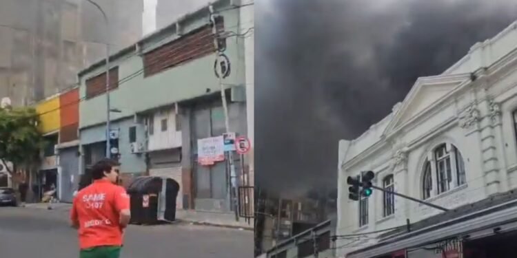 Incendio en taller mecánico de Parque Patricios evacúa a 150 personas