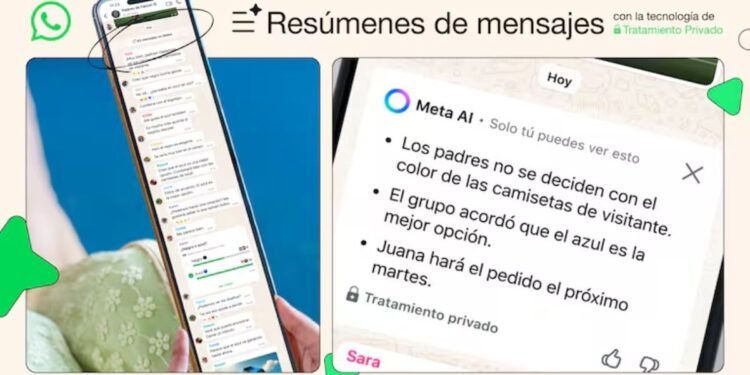 WhatsApp lanza la función de Resúmenes de Mensajes con Meta AI