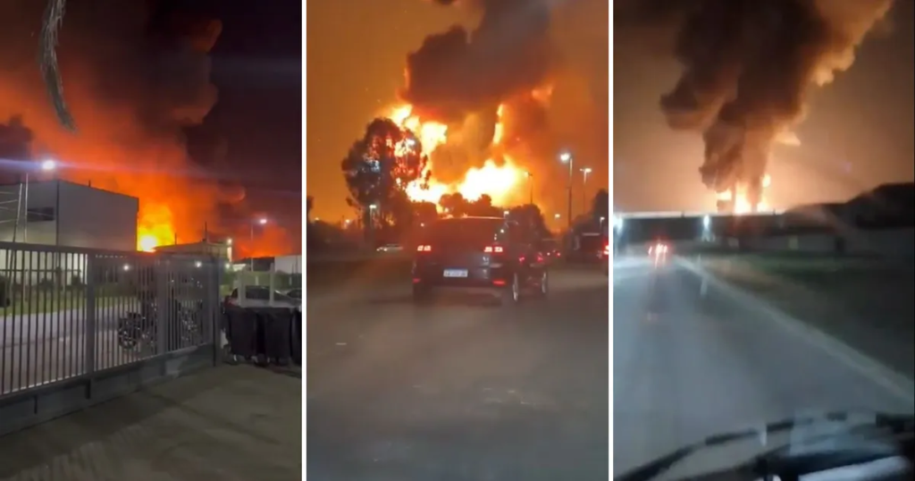 Incendio arrasa planta de agroquímicos en Ezeiza y genera alarma en la región metropolitana