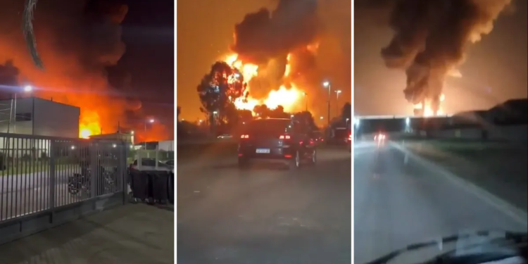 Incendio arrasa planta de agroquímicos en Ezeiza y genera alarma en la región metropolitana