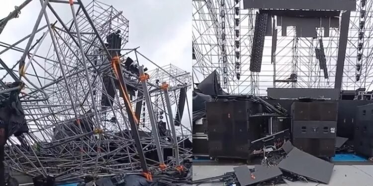 Tormenta devasta el AMBA y colapsa escenario de la Fiesta de Disfraces en San Nicolás