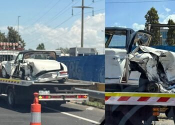 Desastre en la Panamericana: un auto de colección hecho añicos tras choque múltiple
