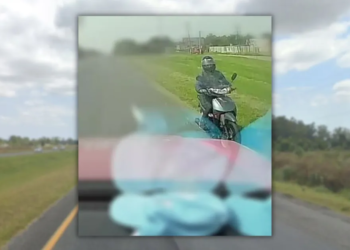 Detienen a motociclista que manejaba en contramano en la Ruta 2 gracias a las cámaras