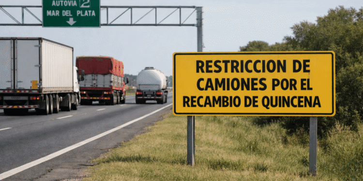 Por el recambio turístico, restringen camiones en rutas clave hacia la Costa Atlántica