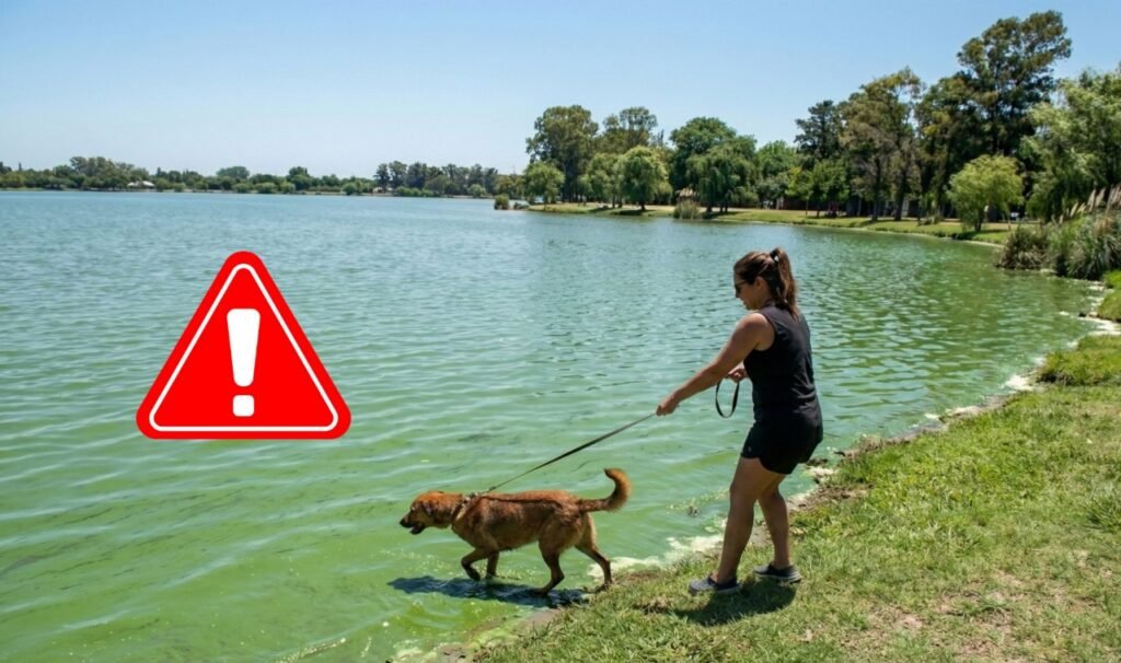 Cianobacterias en lagunas bonaerenses: alerta por riesgo potencial en perros y síntomas a vigilar