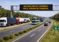 Restringen el paso de camiones en rutas turísticas por el feriado de Carnaval en Provincia de Buenos Aires