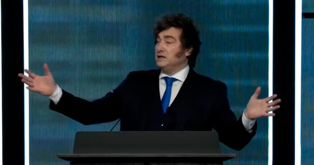 Milei lanza dardos a Rocca y Madanes en medio de la "Argentina Week"