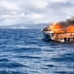 Una lancha se incendió en el Lago Nahuel Huapi y su tripulante se lanzó al agua para salvarse