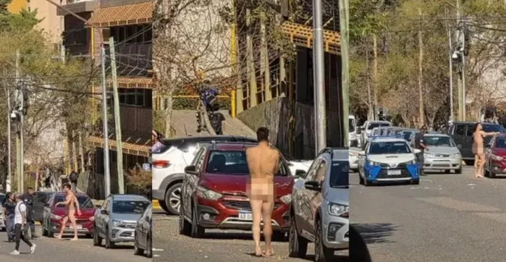 Un hombre se desnudó y generó caos en el centro de Neuquén: terminó demorado
